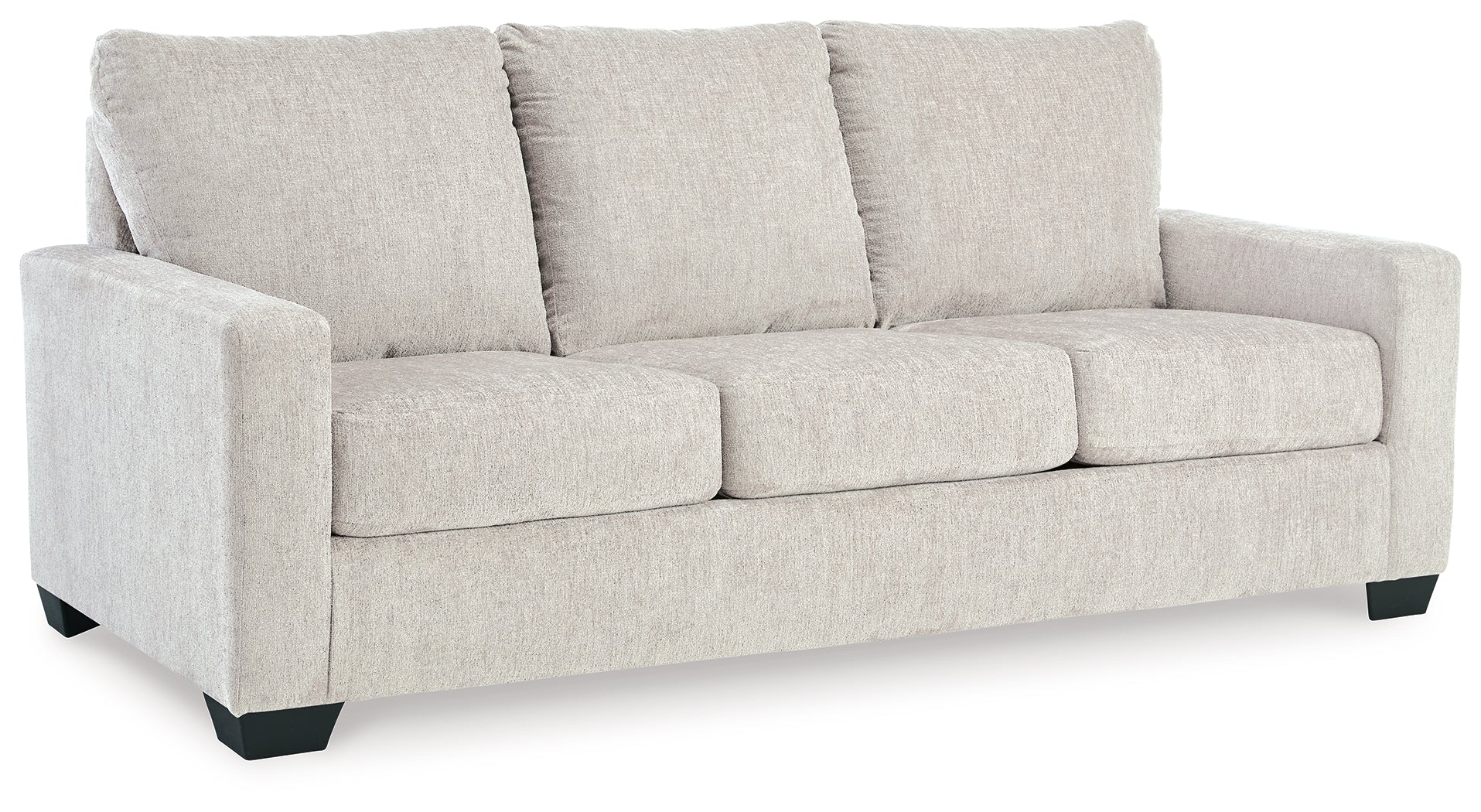 Ashley Furniture - Rannis Queen Sleeper - Snow - Beige Fabric - Sofas - Additional View 4