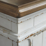 Ashley Furniture - REALYN MEDIA CONSOLE - White Glass|Wood - TV Stands - Additional View 6