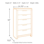 Ashley Furniture - Derekson Chest - Grey - Dark Gray Wood - Chests - Additional View 3