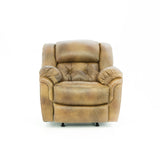 Hudson Leather Rocker Recliner - Saddle