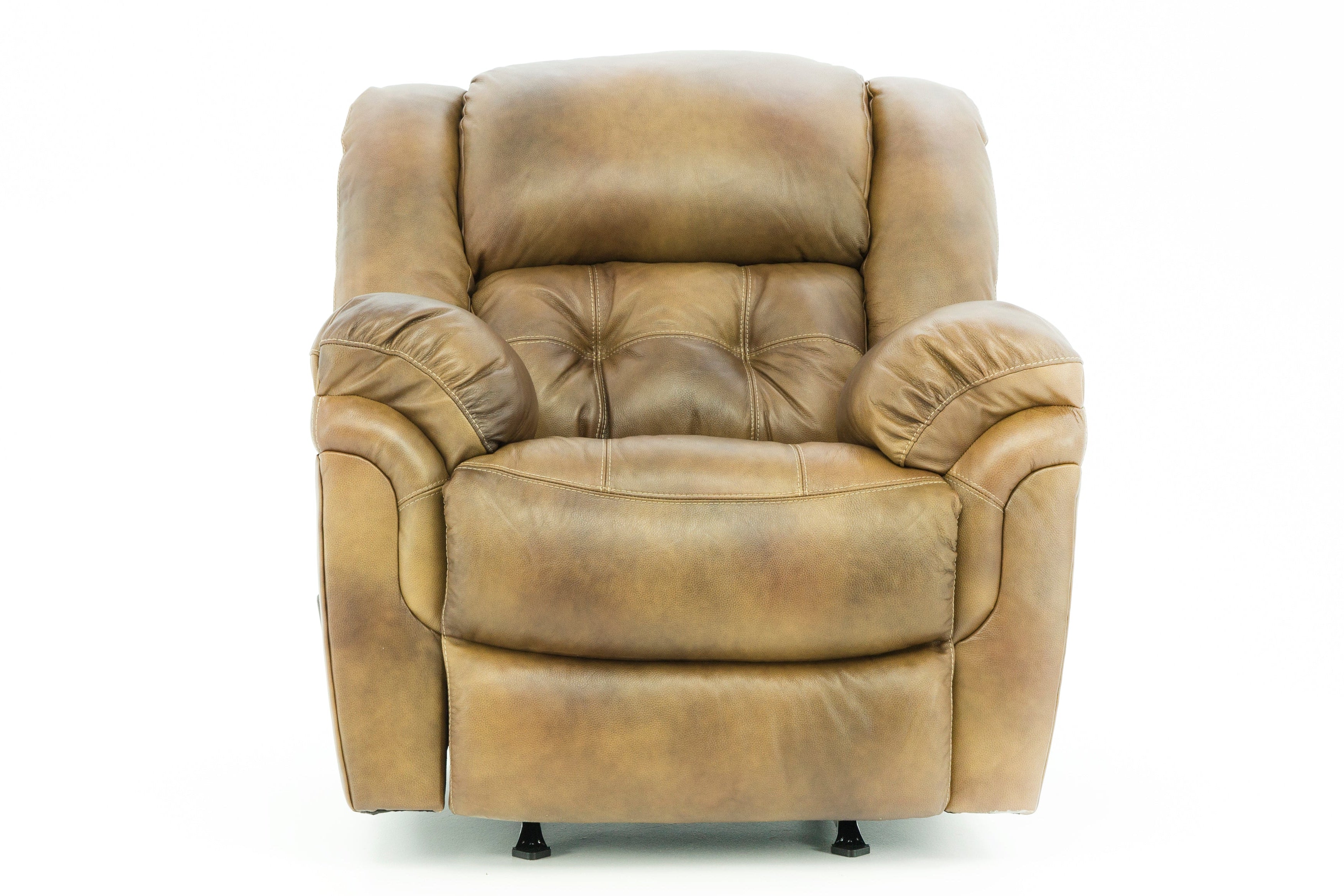 Hudson Leather Rocker Recliner - Saddle