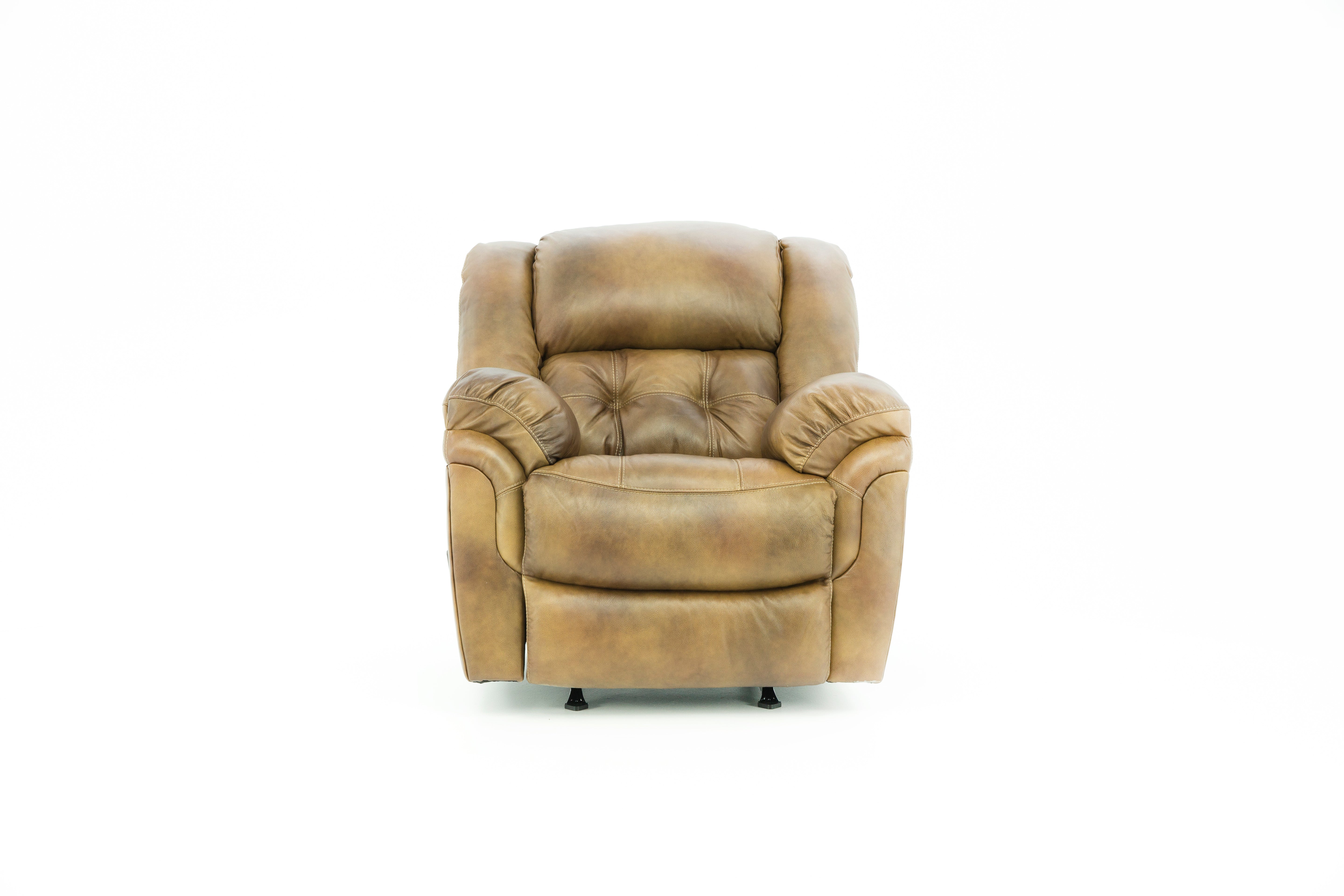 Hudson Leather Rocker Recliner - Saddle