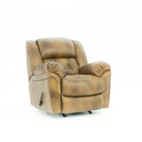 Hudson Leather Rocker Recliner - Saddle - Additional View 1