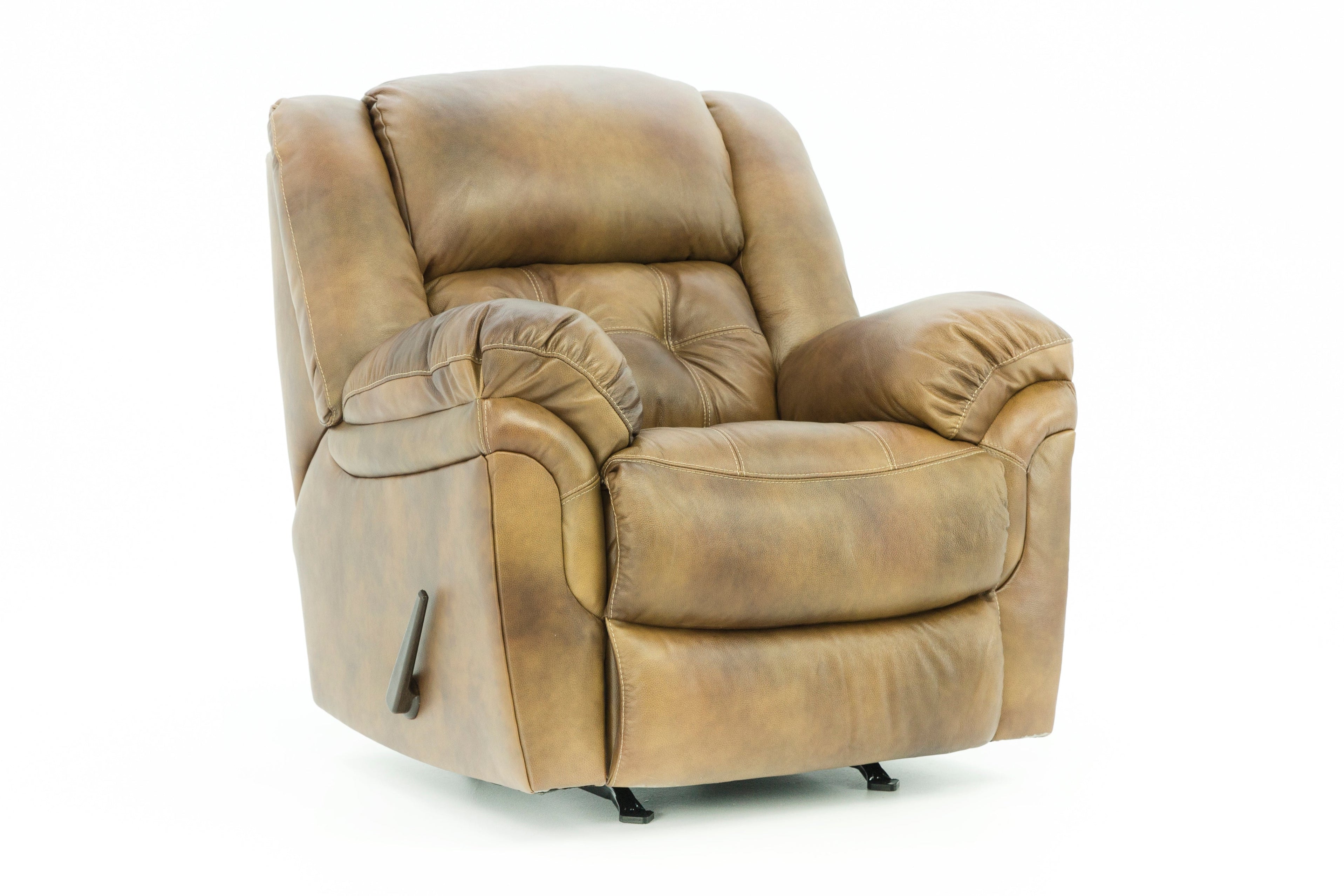 Hudson Leather Rocker Recliner - Saddle - Additional View 1