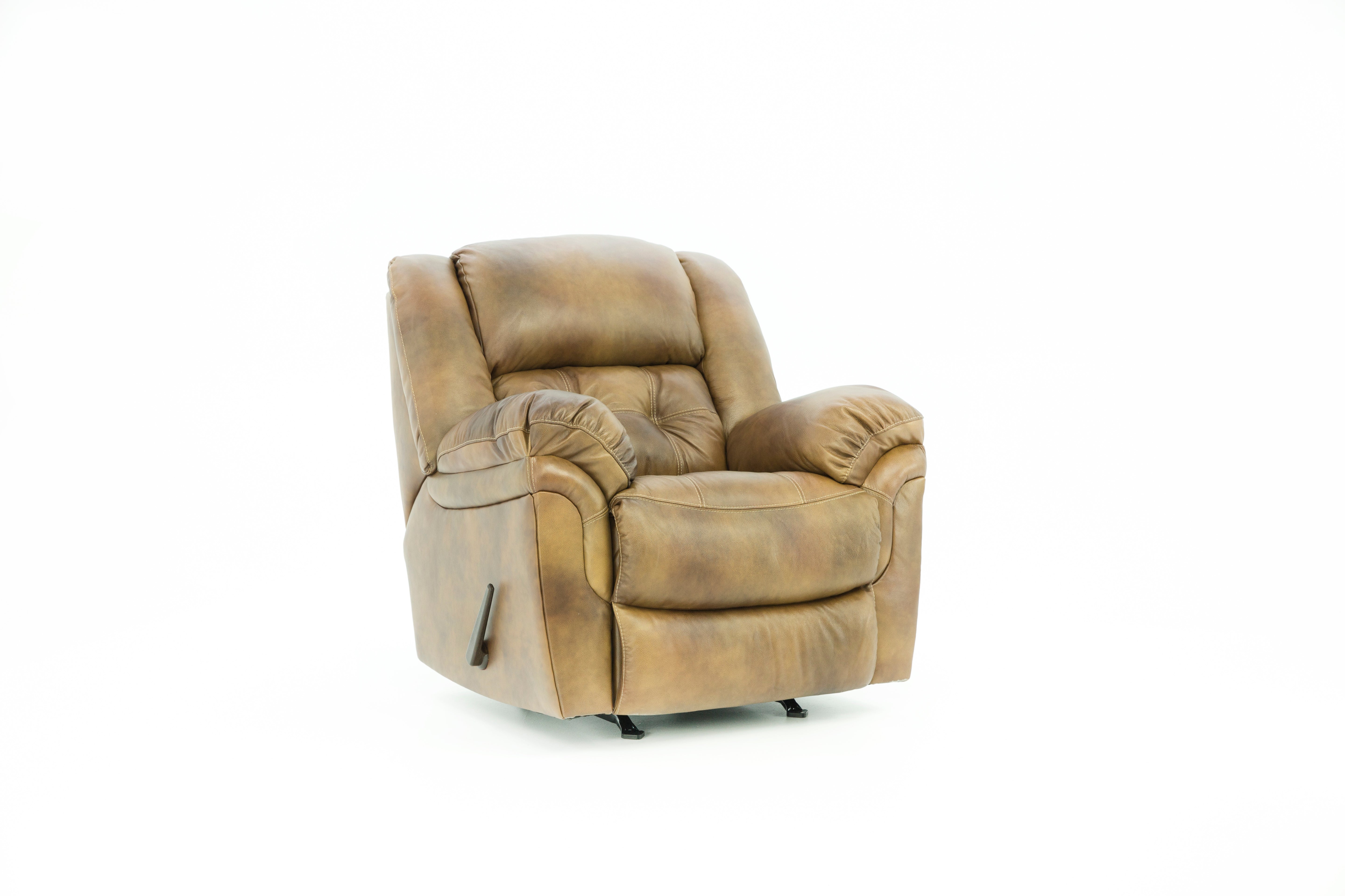 Hudson Leather Rocker Recliner - Saddle - Additional View 1