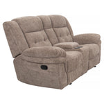 Steve Silver Furniture - SYDNEY RECLINING GLIDER LOVESEAT - Light Brown Fabric - Loveseats