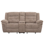 Steve Silver Furniture - SYDNEY RECLINING GLIDER LOVESEAT - Light Brown Fabric - Loveseats - Additional View 2