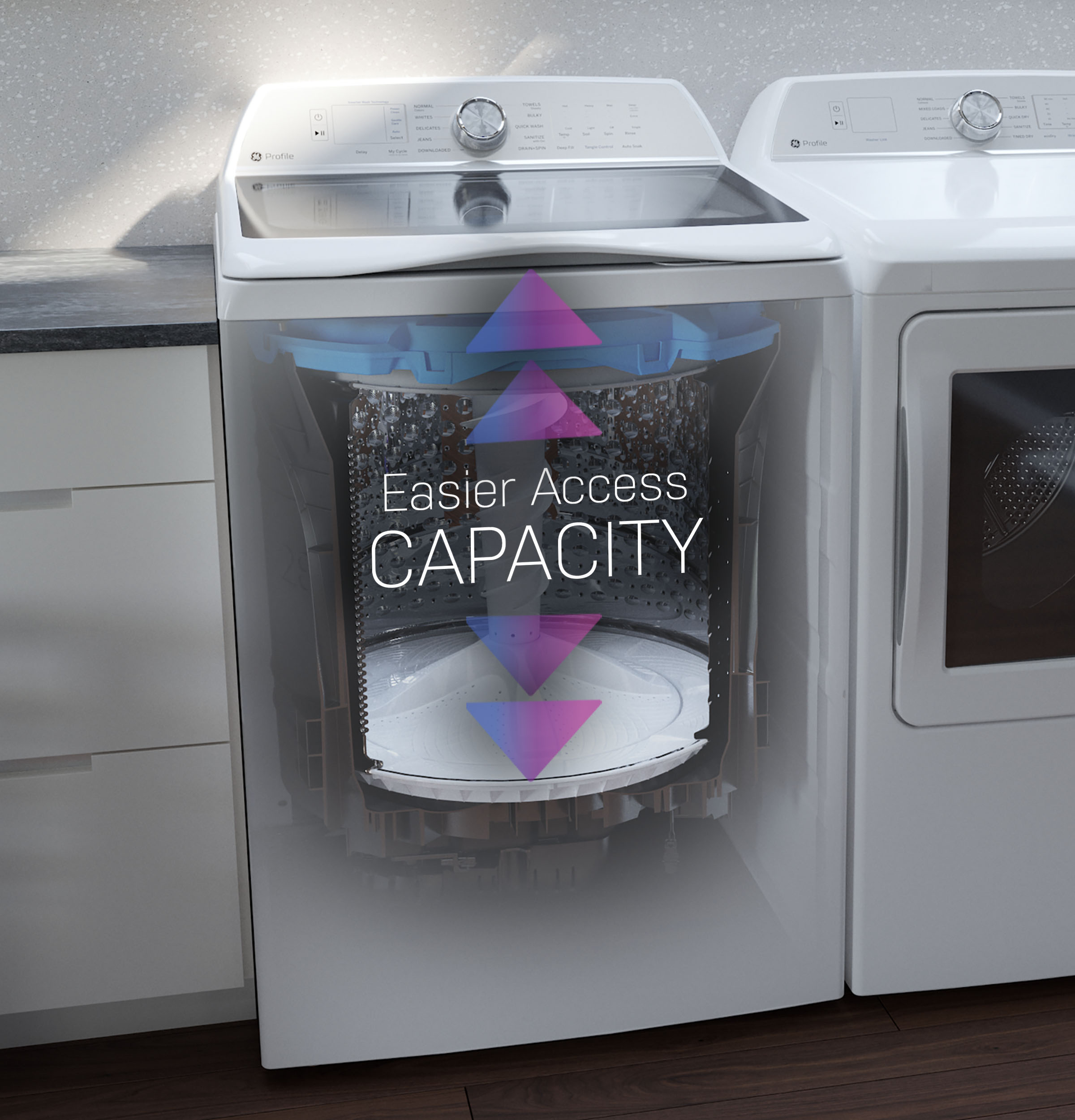GE PROFILE WHITE 5.4CU TOP LOAD WASHER - Washers - Additional View 10