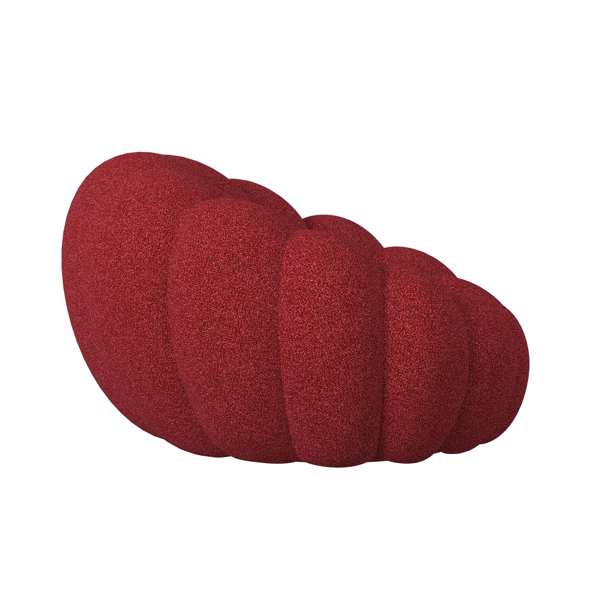 Elements International - Bubble Swivel Chair And Ottoman - Red - Fabric - Chair & Ottoman - Additional View 5