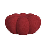 Elements International - Bubble Swivel Chair And Ottoman - Red - Fabric - Chair & Ottoman - Additional View 6