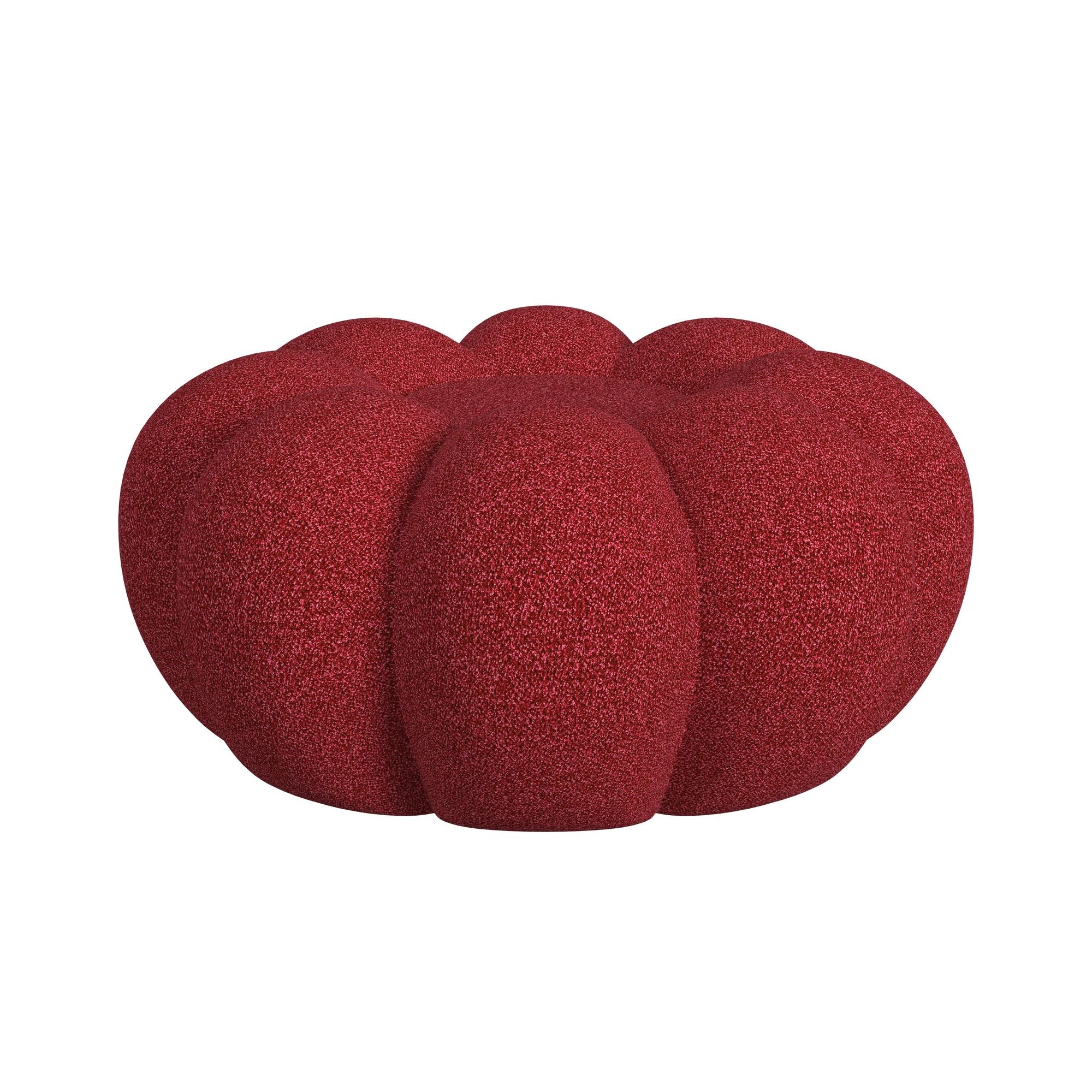 Elements International - Bubble Swivel Chair And Ottoman - Red - Fabric - Chair & Ottoman - Additional View 6