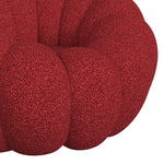 Elements International - Bubble Swivel Chair And Ottoman - Red - Fabric - Chair & Ottoman - Additional View 8