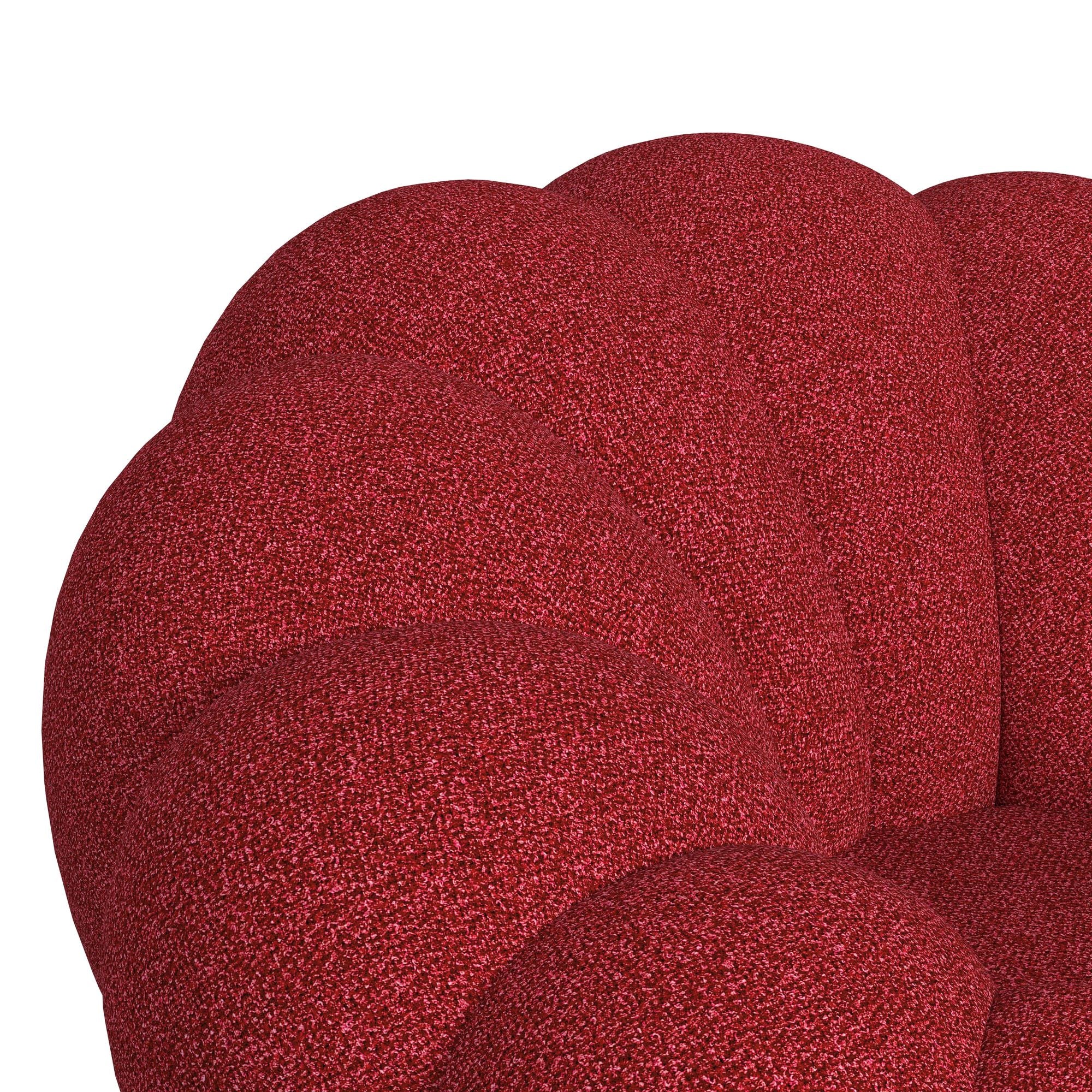 Elements International - Bubble Swivel Chair And Ottoman - Red - Fabric - Chair & Ottoman - Additional View 9