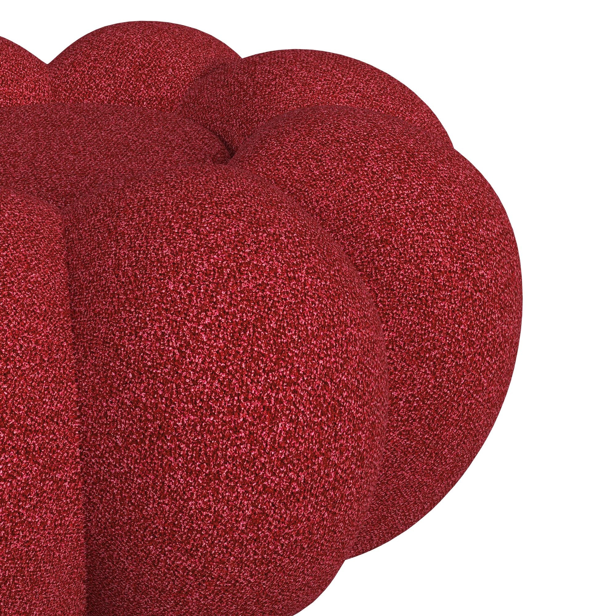 Elements International - Bubble Swivel Chair And Ottoman - Red - Fabric - Chair & Ottoman - Additional View 10