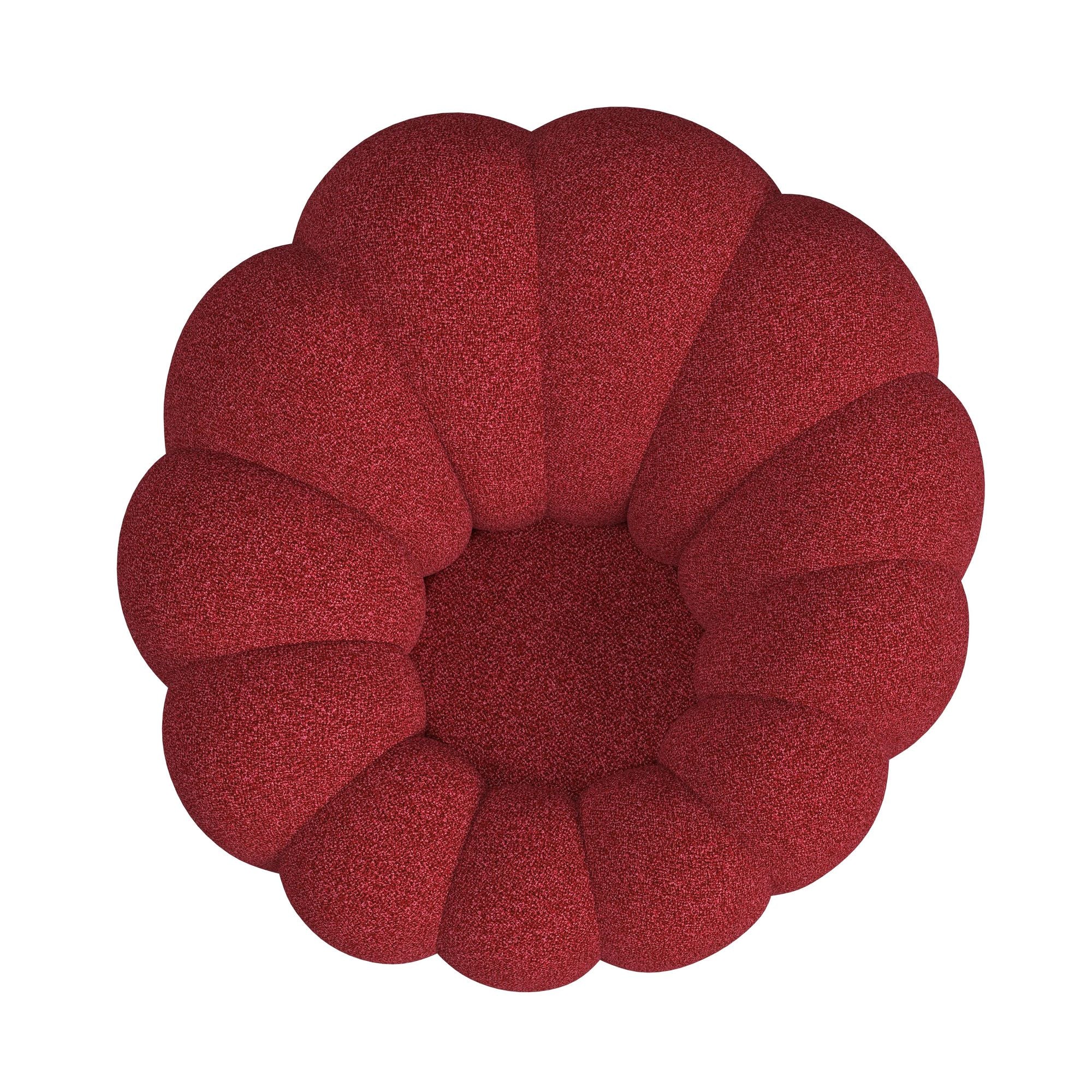 Elements International - Bubble Swivel Chair And Ottoman - Red - Fabric - Chair & Ottoman - Additional View 11