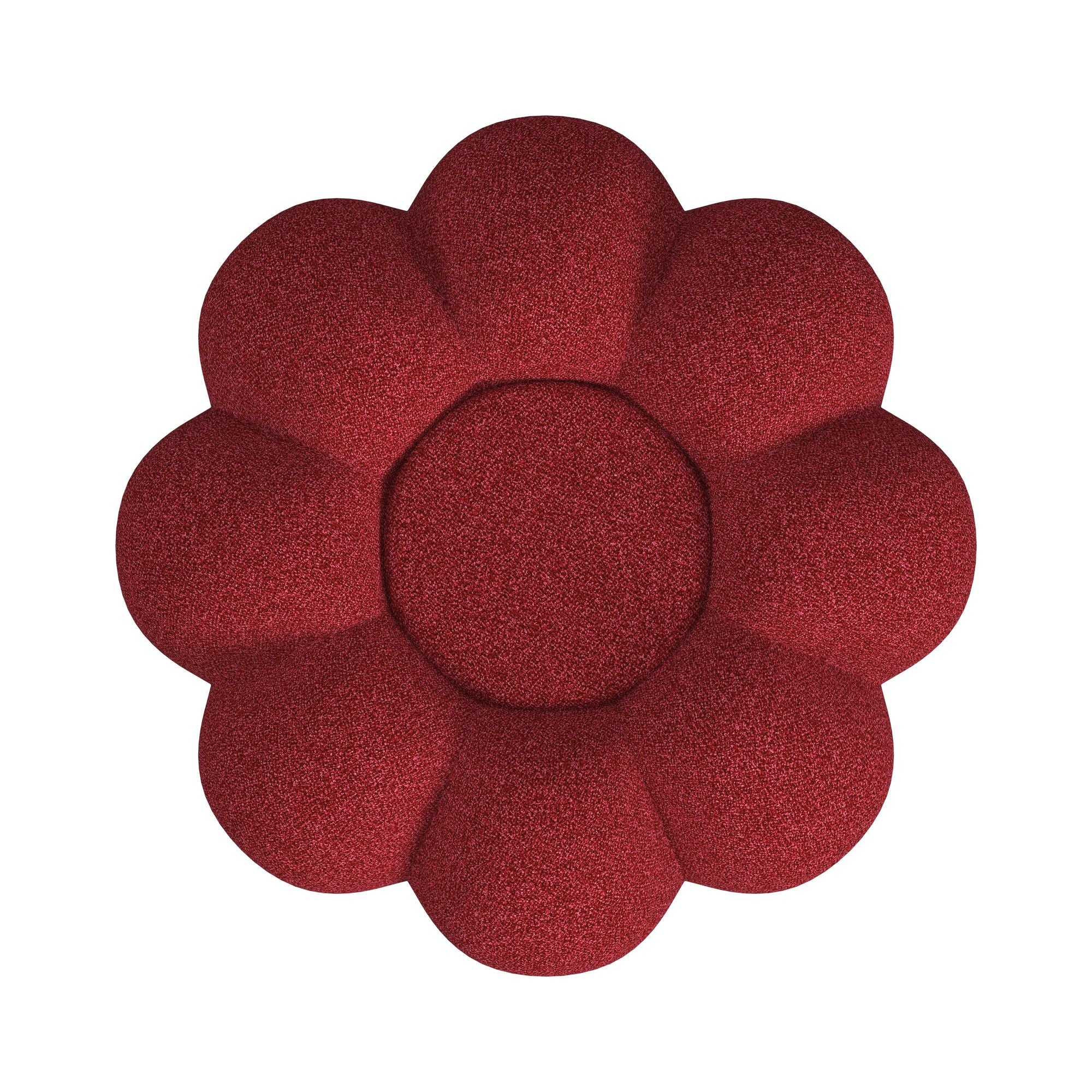 Elements International - Bubble Swivel Chair And Ottoman - Red - Fabric - Chair & Ottoman - Additional View 12