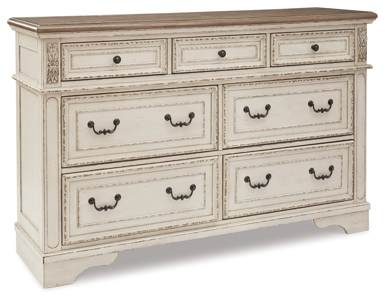 Ashley Furniture - Realyn Dresser - White Wood - Dresser & Mirror - Additional View 1