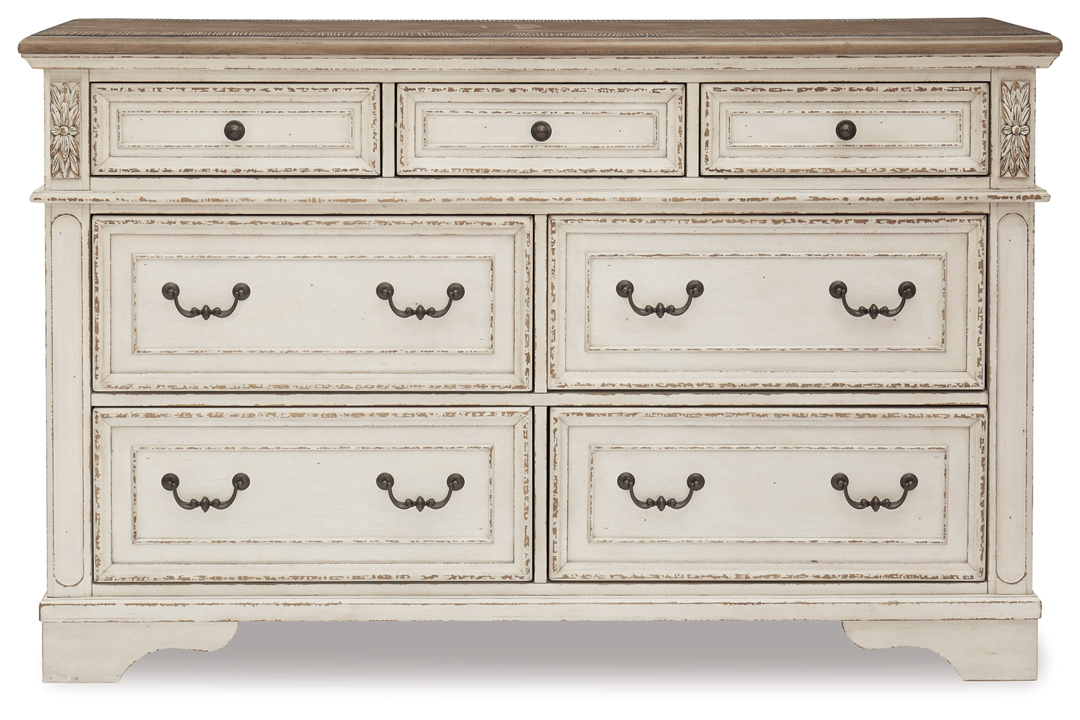 Ashley Furniture - Realyn Dresser - White Wood - Dresser & Mirror - Additional View 2