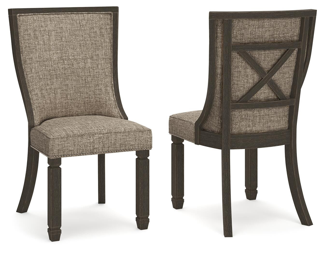 Ashley Furniture - TYLER CREEK UPH BACK SIDE CHAIR - Beige Fabric|Wood - Chairs