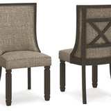 Ashley Furniture - TYLER CREEK UPH BACK SIDE CHAIR - Beige Fabric|Wood - Chairs