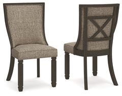 Ashley Furniture - TYLER CREEK UPH BACK SIDE CHAIR - Beige Fabric|Wood - Chairs