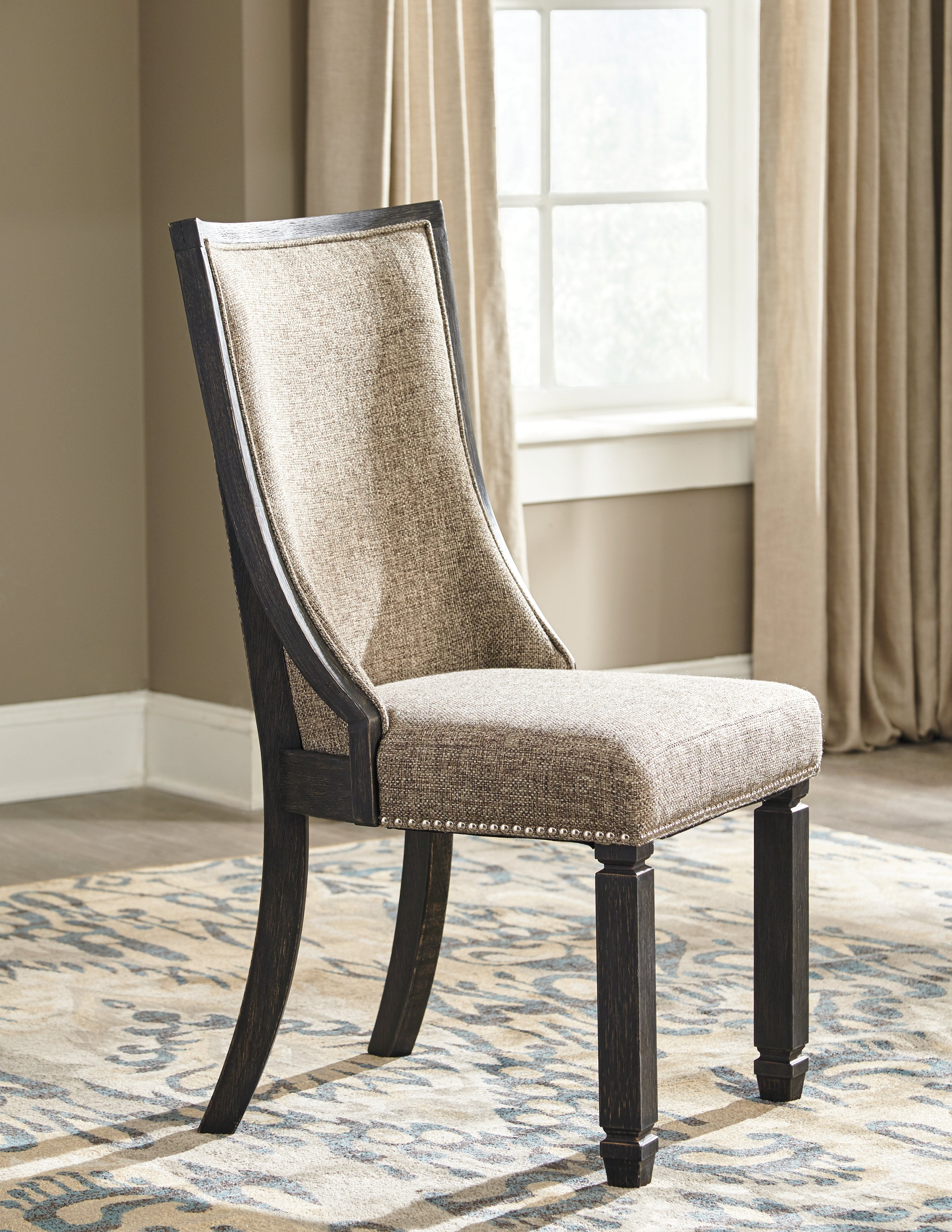 Ashley Furniture - TYLER CREEK UPH BACK SIDE CHAIR - Beige Fabric|Wood - Chairs - Additional View 1