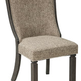 Ashley Furniture - TYLER CREEK UPH BACK SIDE CHAIR - Beige Fabric|Wood - Chairs - Additional View 2