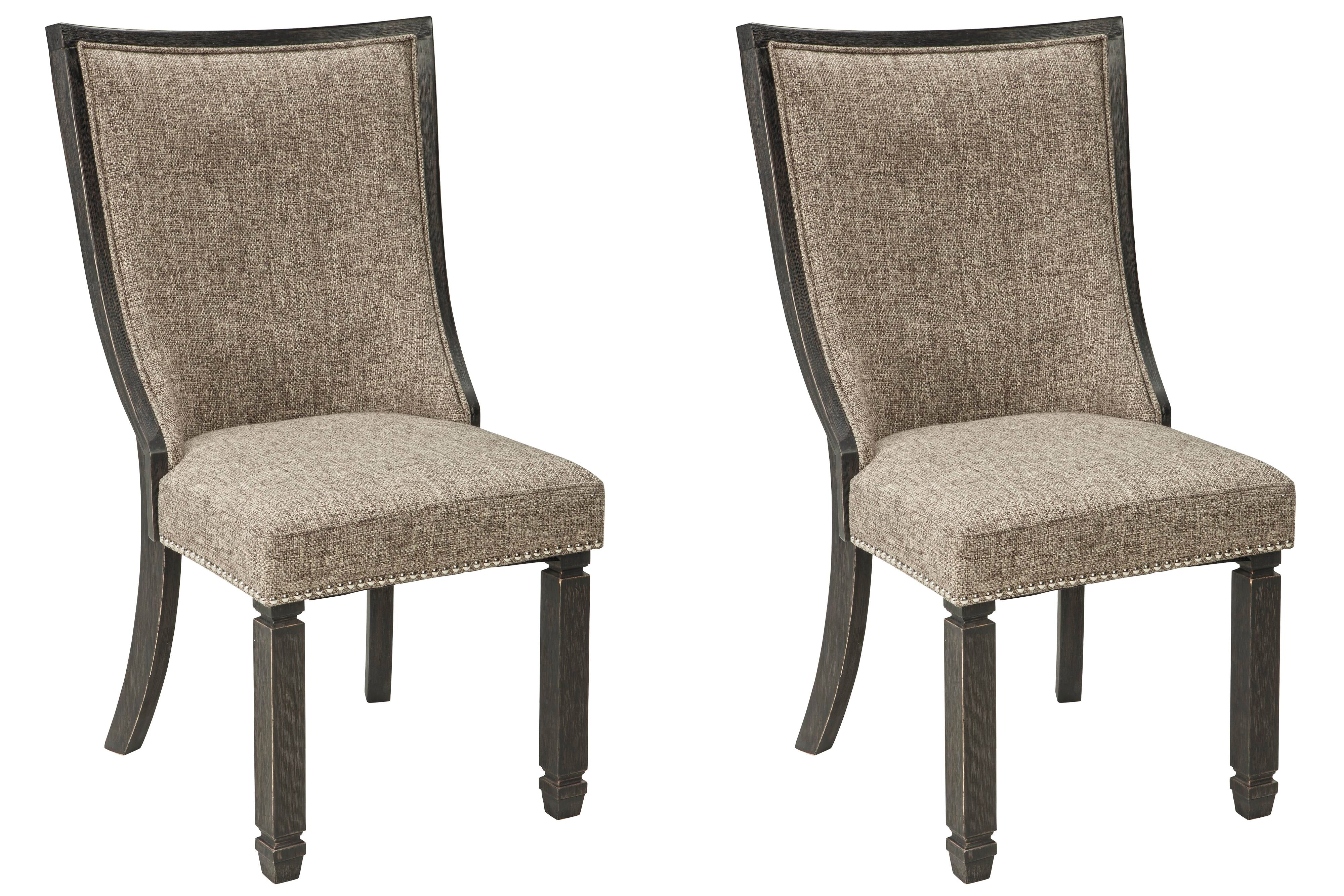 Ashley Furniture - TYLER CREEK UPH BACK SIDE CHAIR - Beige Fabric|Wood - Chairs - Additional View 3