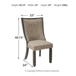 Ashley Furniture - TYLER CREEK UPH BACK SIDE CHAIR - Beige Fabric|Wood - Chairs - Additional View 4
