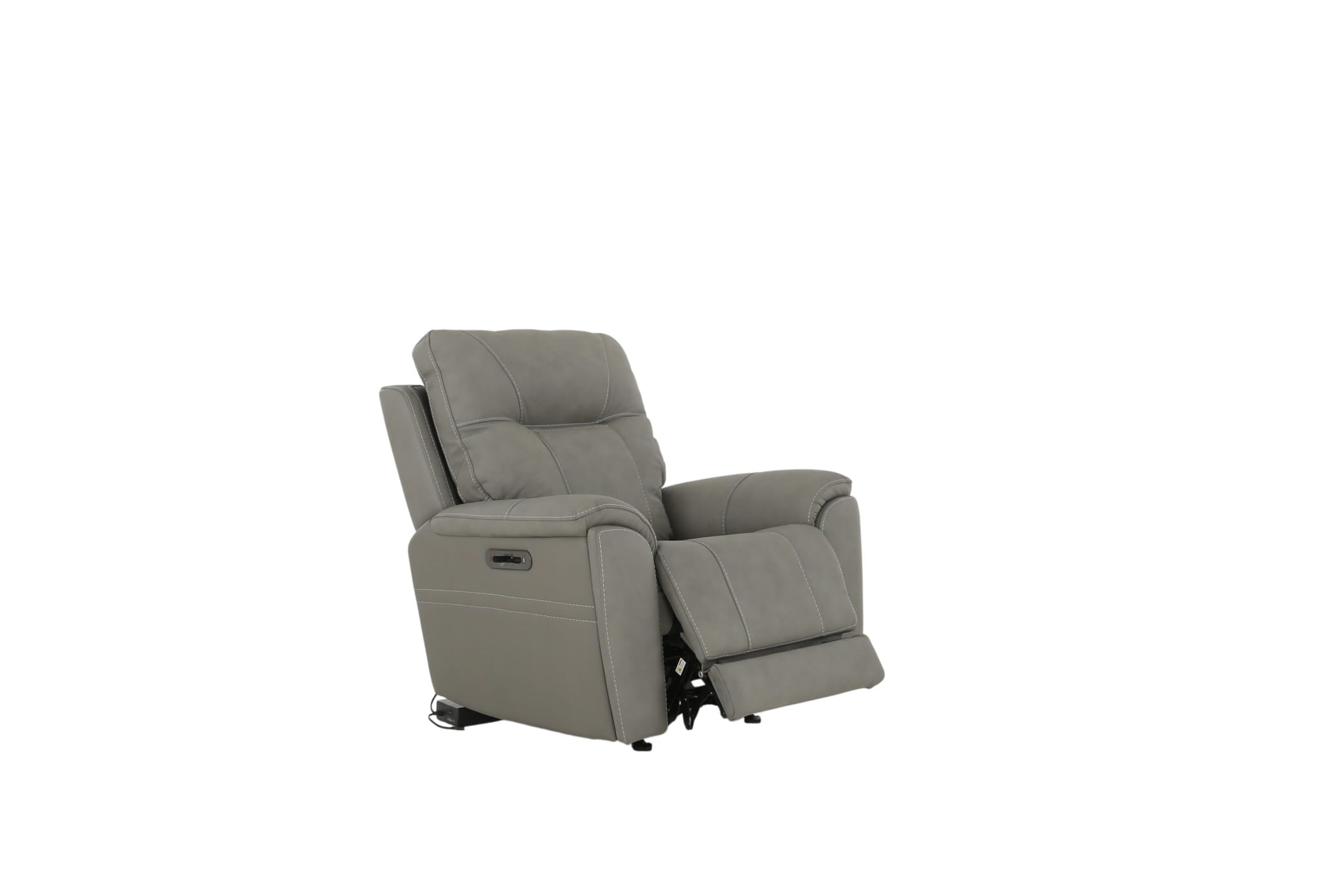 Cannock Leather Power Recliner - Steel