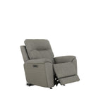 Cannock Leather Power Recliner - Steel