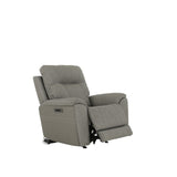 Cannock Leather Power Recliner - Steel