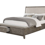 MINDI BRUSHED GRAY QUEEN BED