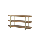 Bernards - ELURE BRIDGES CONSOLE TABLE - Light Brown Wood - Tables