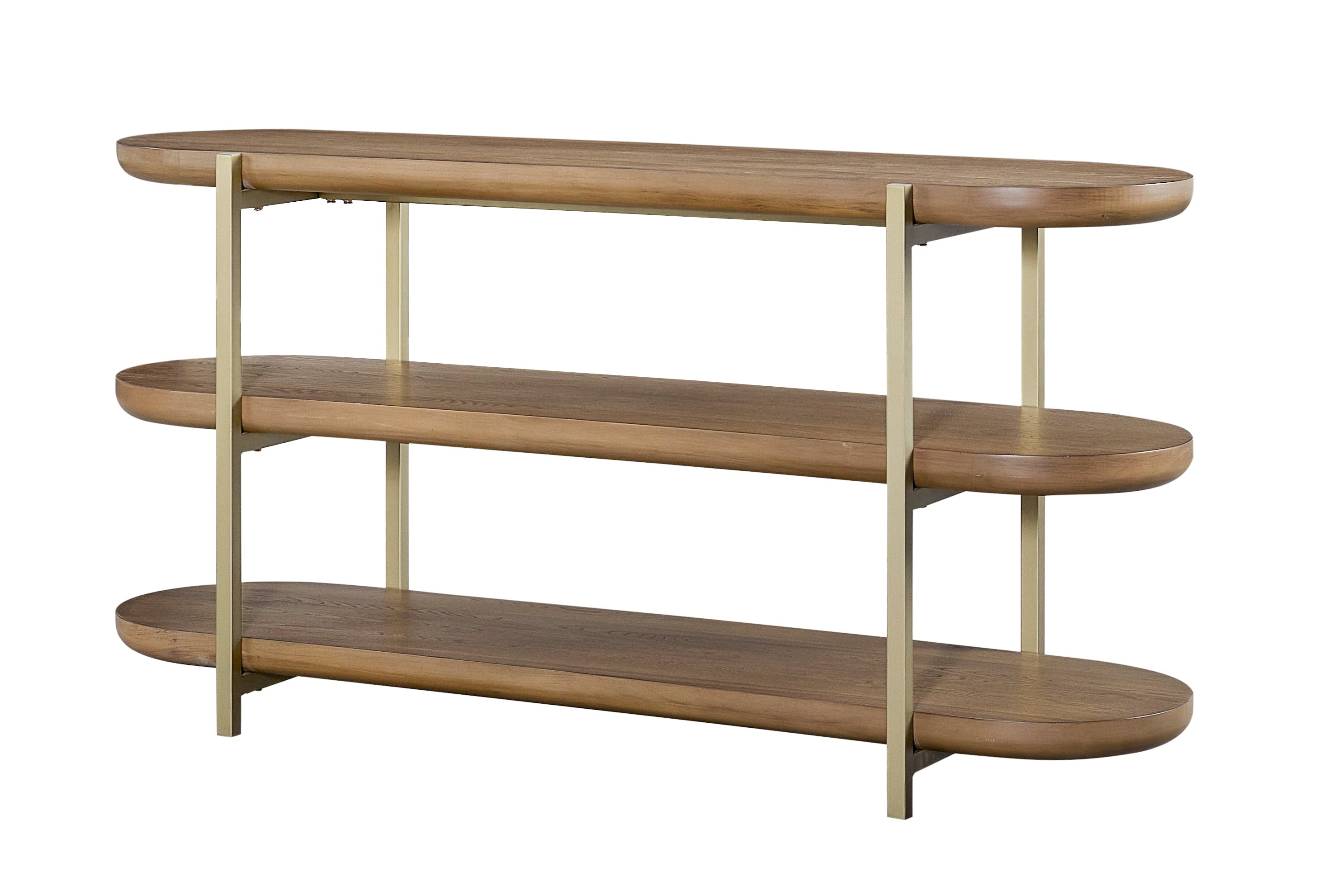 Bernards - ELURE BRIDGES CONSOLE TABLE - Light Brown Wood - Tables