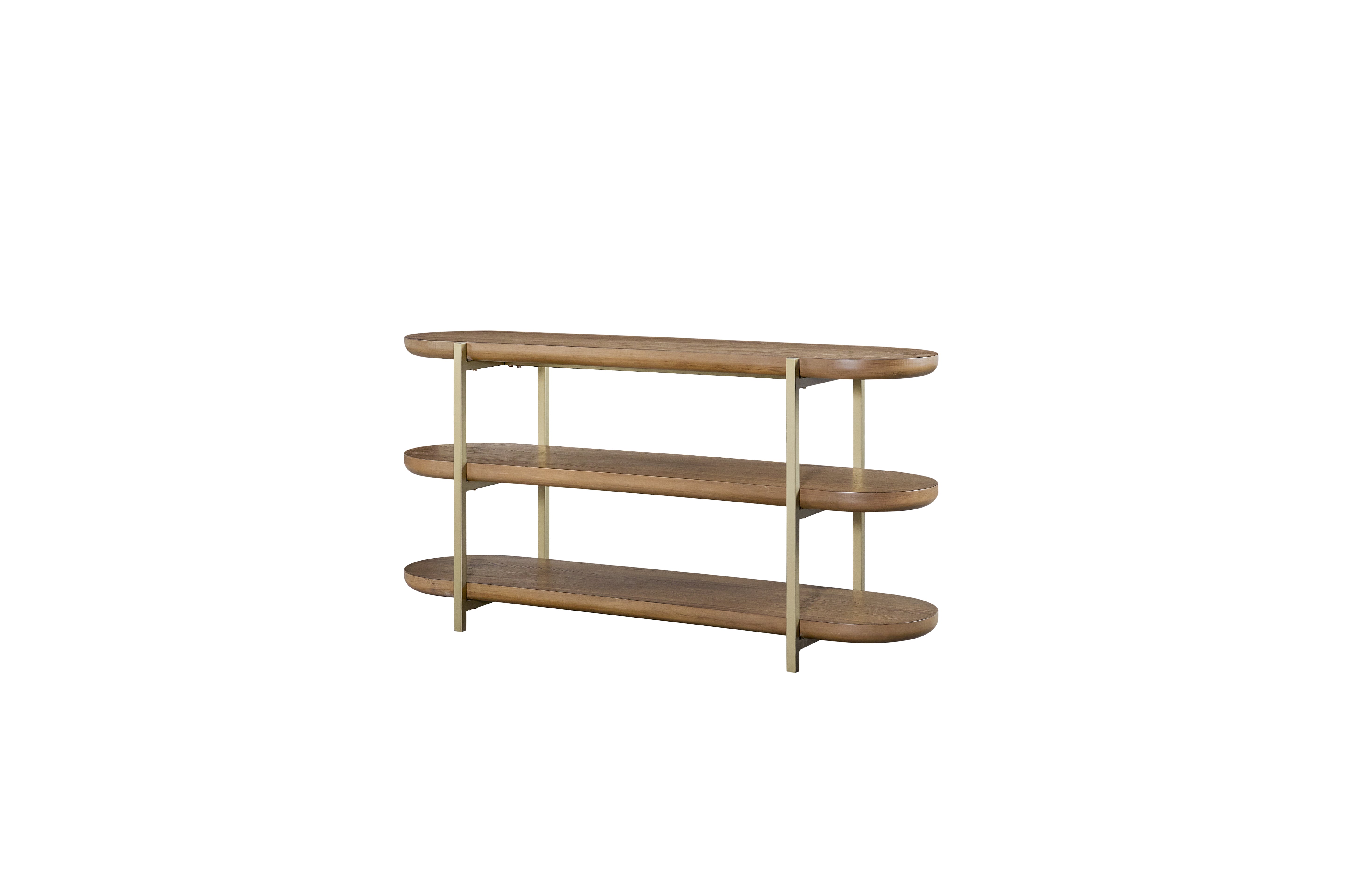 Bernards - ELURE BRIDGES CONSOLE TABLE - Light Brown Wood - Tables
