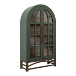 International Furniture Direct - OBSIDIAN GREEN CABINET - Dark Green Wood - Cabinets - Additional View 1