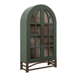 International Furniture Direct - OBSIDIAN GREEN CABINET - Dark Green Wood - Cabinets - Additional View 1