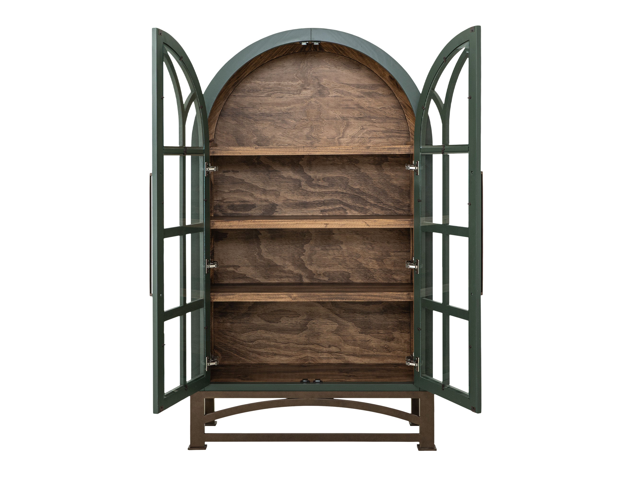 International Furniture Direct - Obsidian Cabinet - Forest Green - Dark Green Wood - Cabinets - Additional View 2