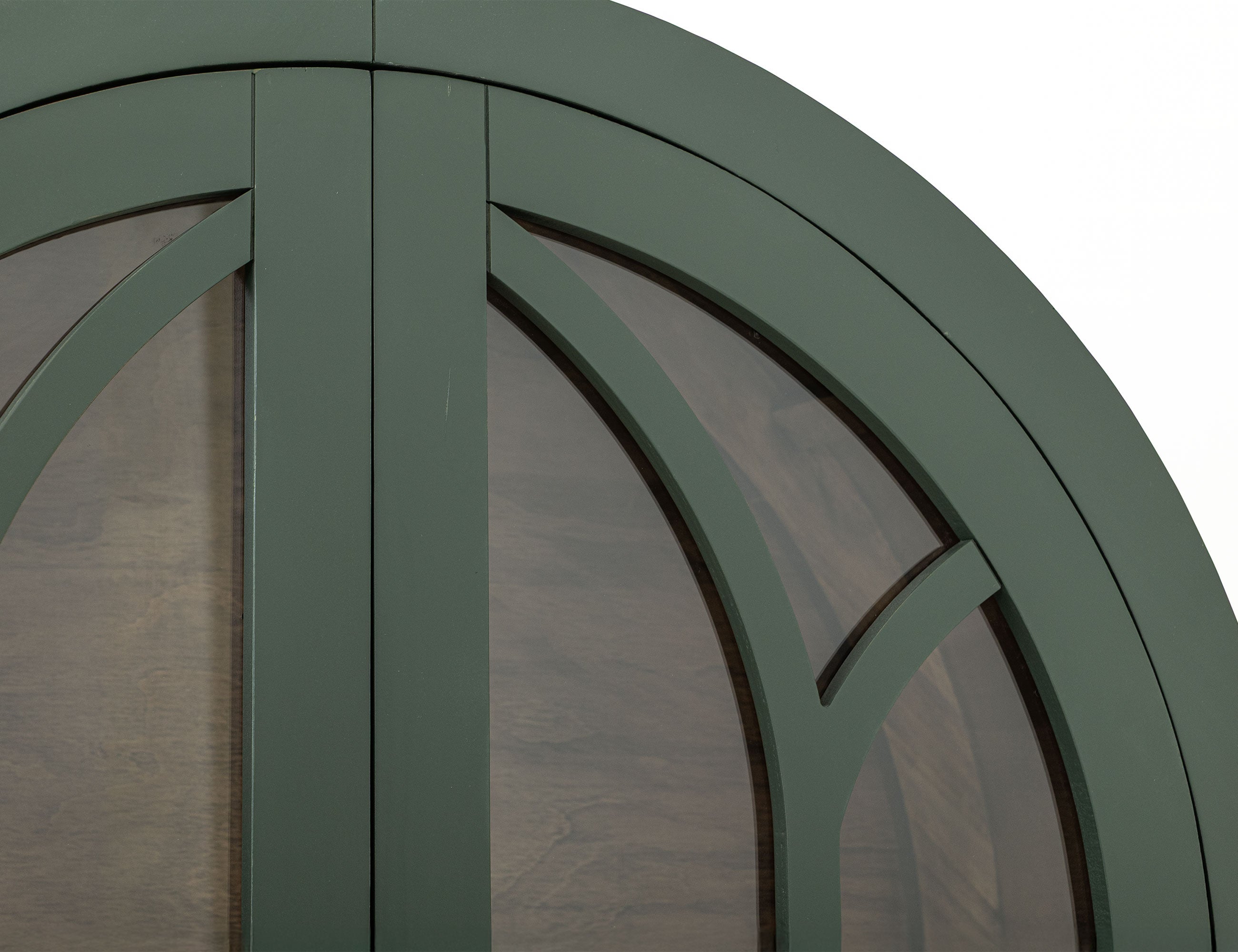 International Furniture Direct - OBSIDIAN GREEN CABINET - Dark Green Wood - Cabinets - Additional View 6