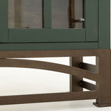 International Furniture Direct - OBSIDIAN GREEN CABINET - Dark Green Wood - Cabinets - Additional View 9