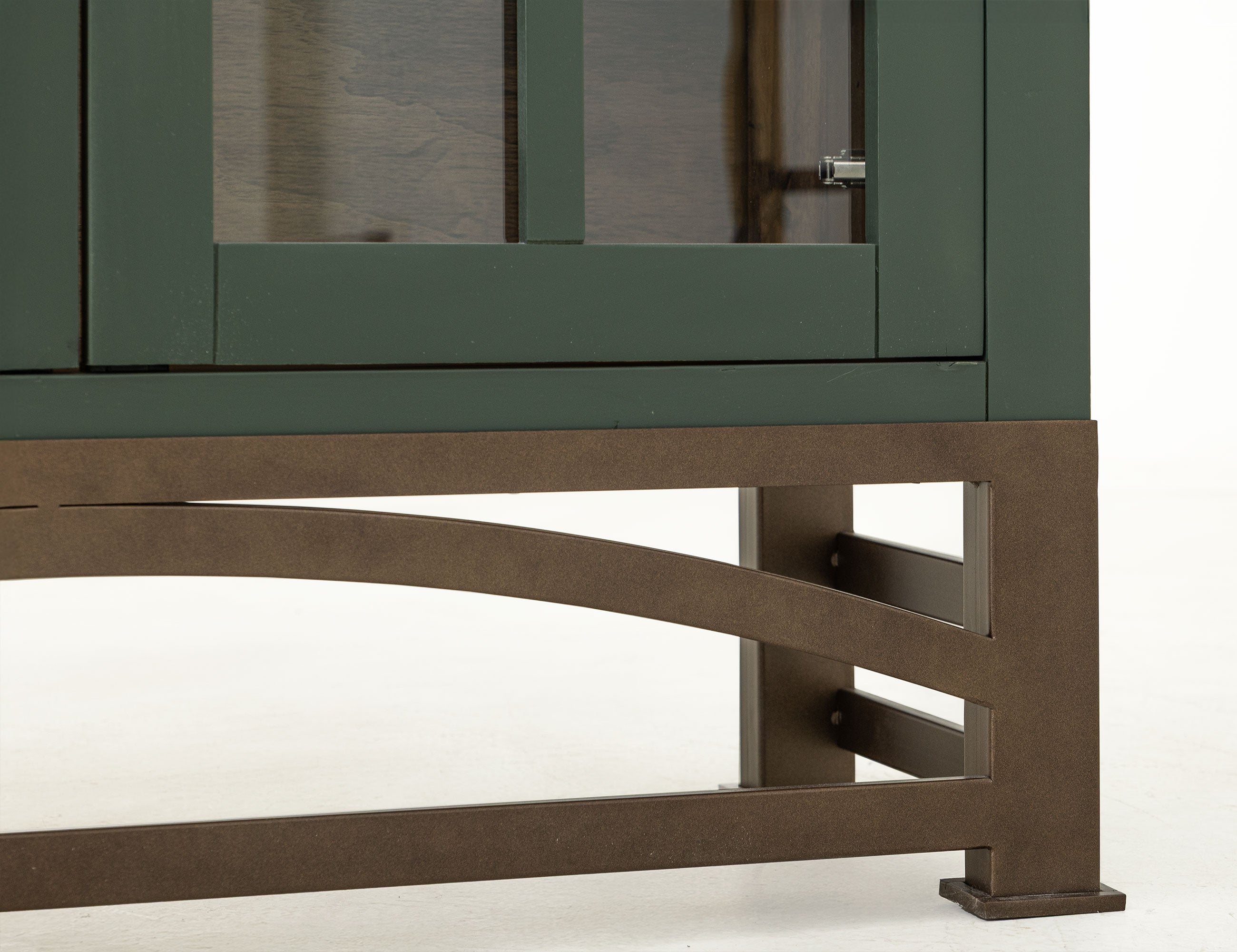 International Furniture Direct - OBSIDIAN GREEN CABINET - Dark Green Wood - Cabinets - Additional View 9