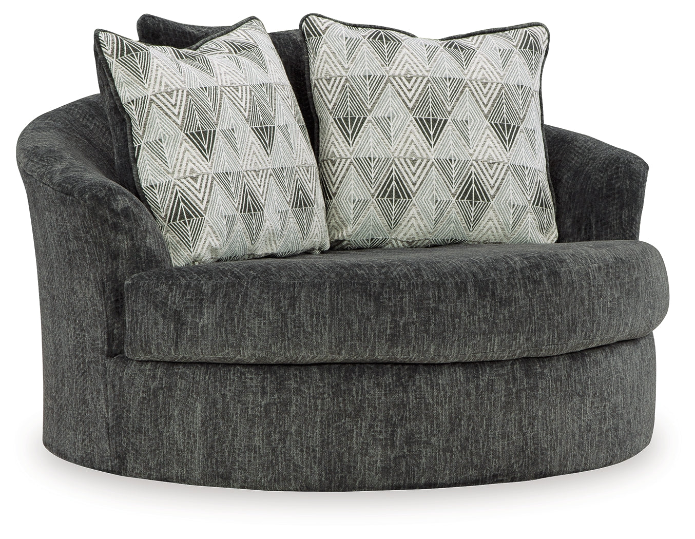Ashley Furniture - Biddeford Swivel Chair - Black Fabric - Chairs