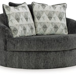 Ashley Furniture - Biddeford Swivel Chair - Black Fabric - Chairs