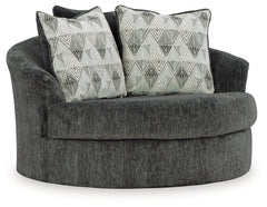 Ashley Furniture - Biddeford Swivel Chair - Black Fabric - Chairs