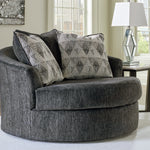 Ashley Furniture - Biddeford Swivel Chair - Black Fabric - Chairs - Additional View 1