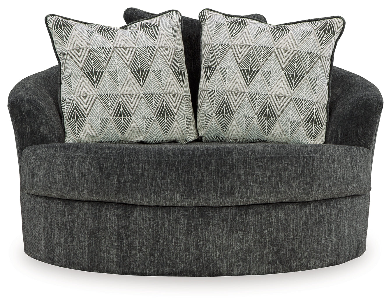 Ashley Furniture - Biddeford Swivel Chair - Black Fabric - Chairs - Additional View 2