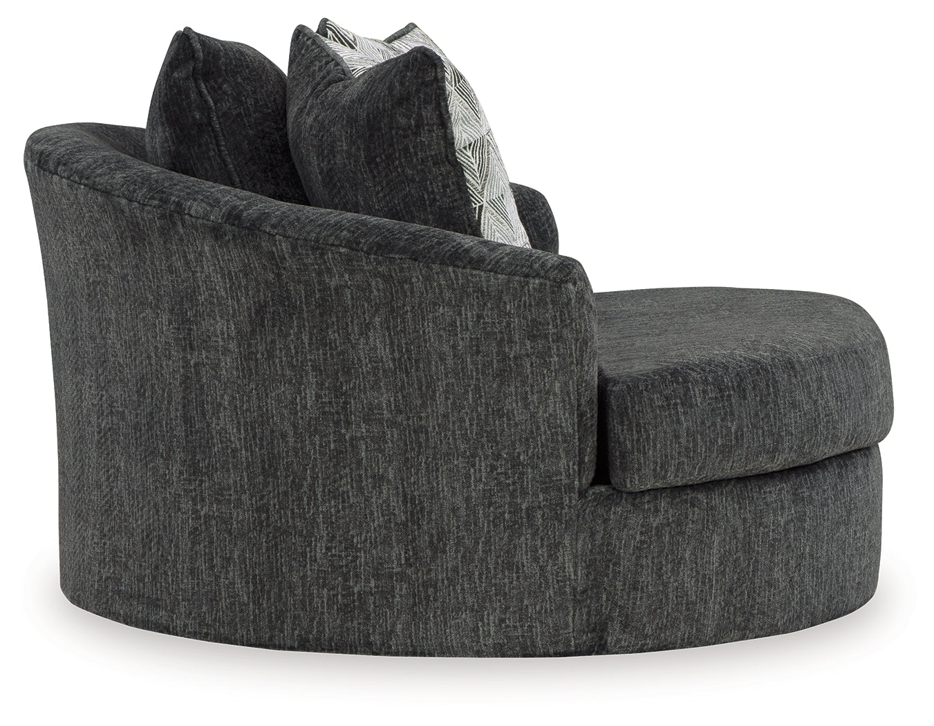 Ashley Furniture - Biddeford Swivel Chair - Black Fabric - Chairs - Additional View 3