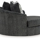Ashley Furniture - Biddeford Swivel Chair - Black Fabric - Chairs - Additional View 3