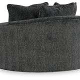 Ashley Furniture - Biddeford Swivel Chair - Black Fabric - Chairs - Additional View 4